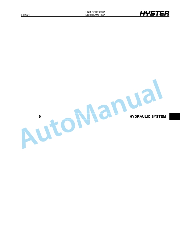 Hyster H170-280HD (G007) Challenger Parts Manual 4 Hyster H170-280HD (G007) Challenger Parts Manual - Image 4