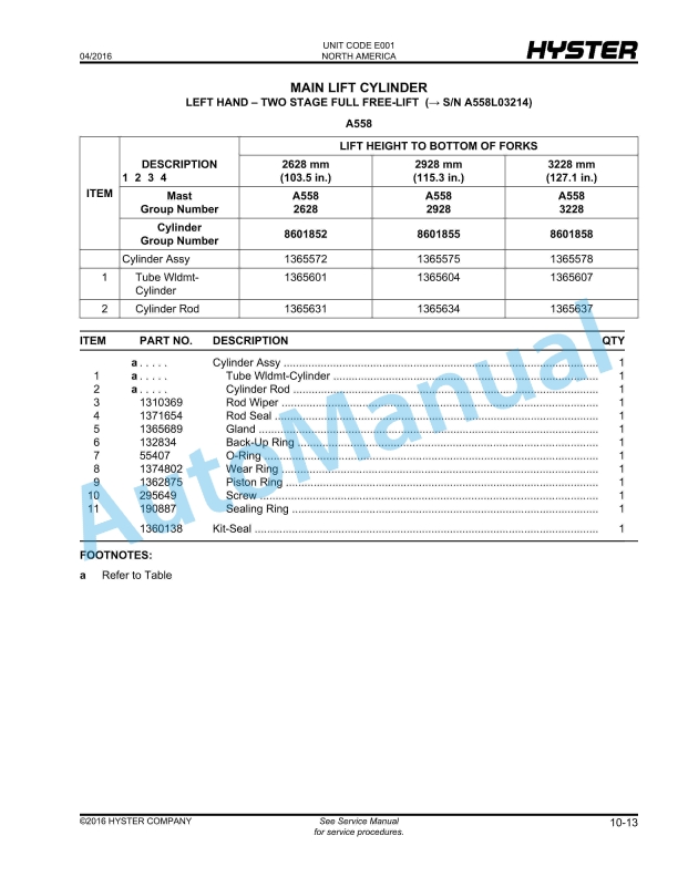 Hyster H25-40XM, H40XMS (E001) Challenger Parts Manual 4 Hyster H25-40XM, H40XMS (E001) Challenger Parts Manual - Image 4