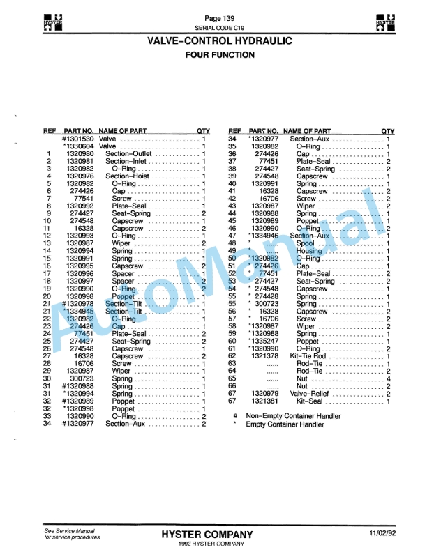 Hyster H300-360XL, H330XL-EC, H360XL-EC, H13.00-16.00XL, H10.00XL-12EC, H12.00XL-12EC (C19) Challenger Parts Manual-3