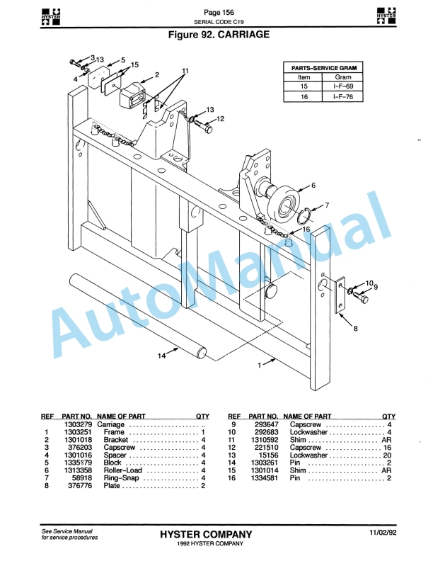 Hyster H300-360XL, H330XL-EC, H360XL-EC, H13.00-16.00XL, H10.00XL-12EC, H12.00XL-12EC (C19) Challenger Parts Manual-4