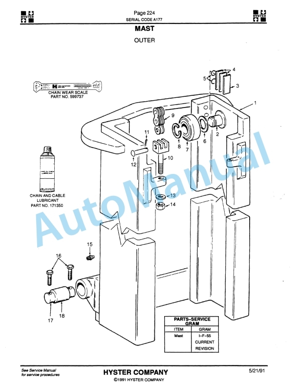Hyster H40-50-60XL, H2.00-2.50-3.00XL (A177) Challenger Parts Manual-3