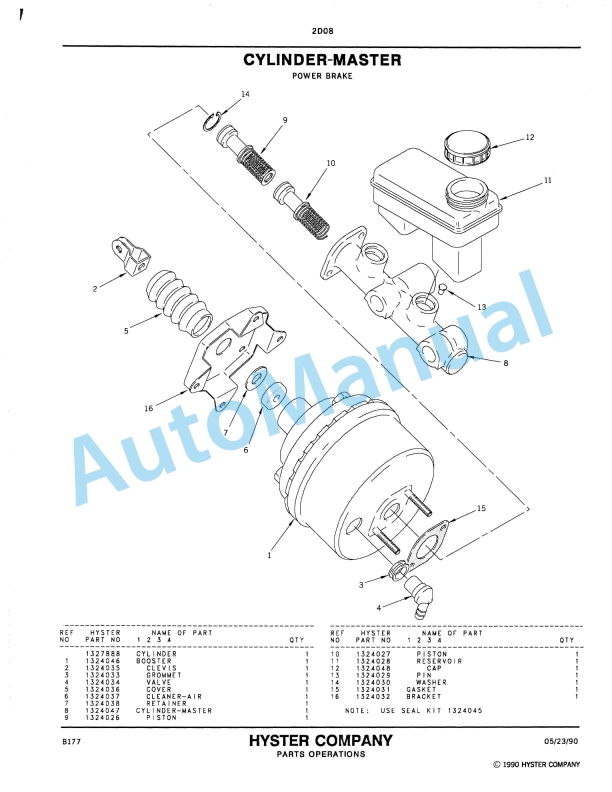 Hyster H40-50-60XL, H2.00-2.50-3.00XL (B177) Challenger Parts Manual-2