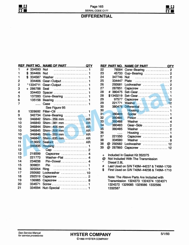 Hyster H40-50-60XL, H2.00-2.50-3.00XL (C177) Challenger Parts Manual-2