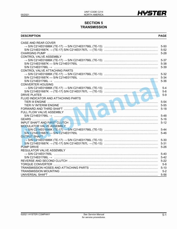 Hyster H400HD-EC, H450HD-EC, H450HDS-EC, H500HD-EC (C214) Parts Manual 3 Hyster H400HD-EC, H450HD-EC, H450HDS-EC, H500HD-EC (C214) Parts Manual - Image 3