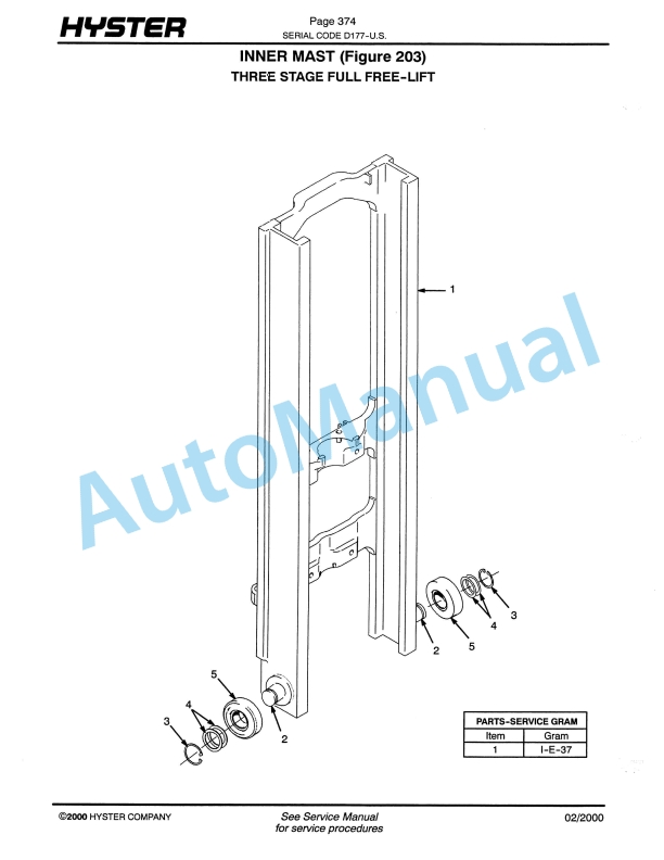 Hyster H45-50-55-60-65XM (D177) Challenger Parts Manual-4