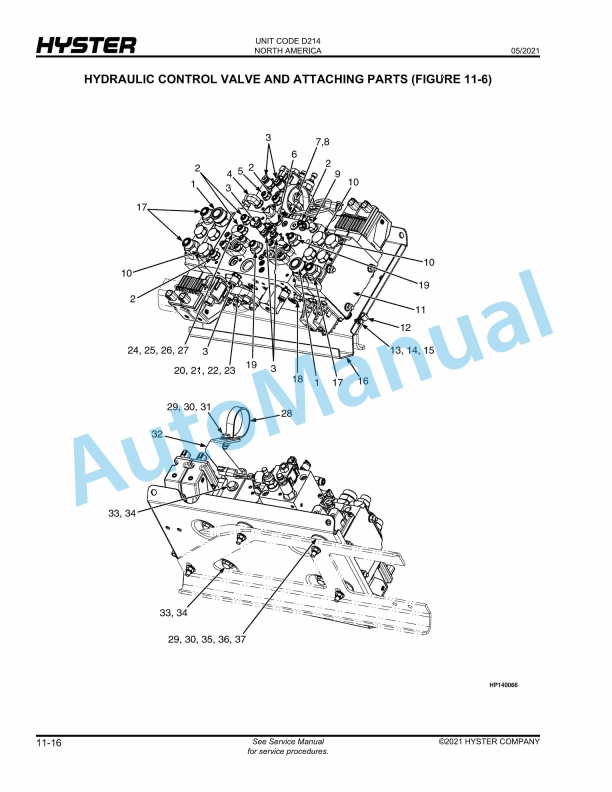 Hyster H450HD-EC, H500HD-EC (D214) Parts Manual 5 Hyster H450HD-EC, H500HD-EC (D214) Parts Manual - Image 5