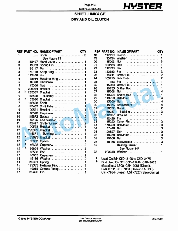 Hyster H60-70-80-90C (C005) Challenger Parts Manual 2 Hyster H60-70-80-90C (C005) Challenger Parts Manual-2