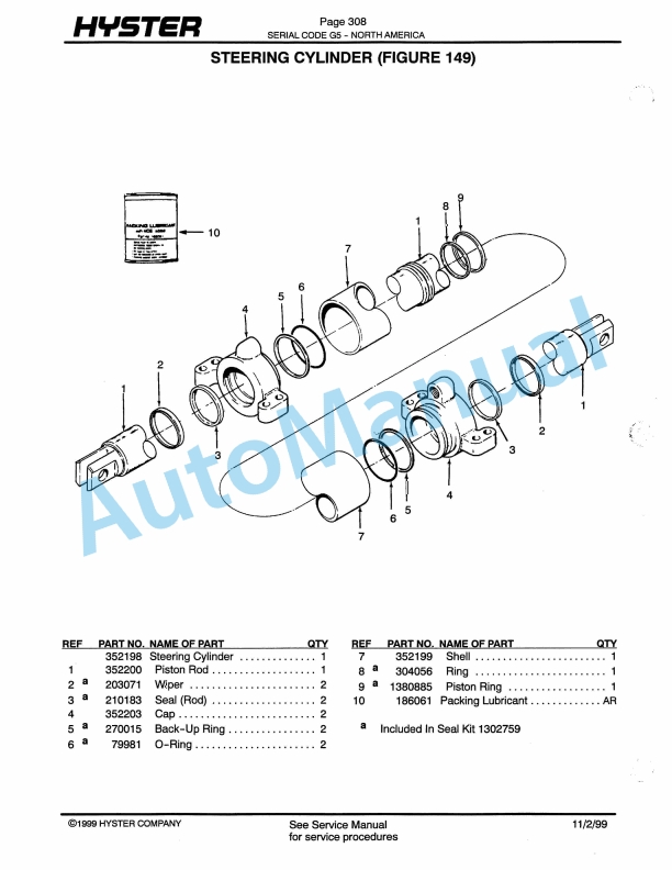 Hyster H70, 80, 90, 100, 110XL, H90XLS (G5) Challenger Parts Manual-3