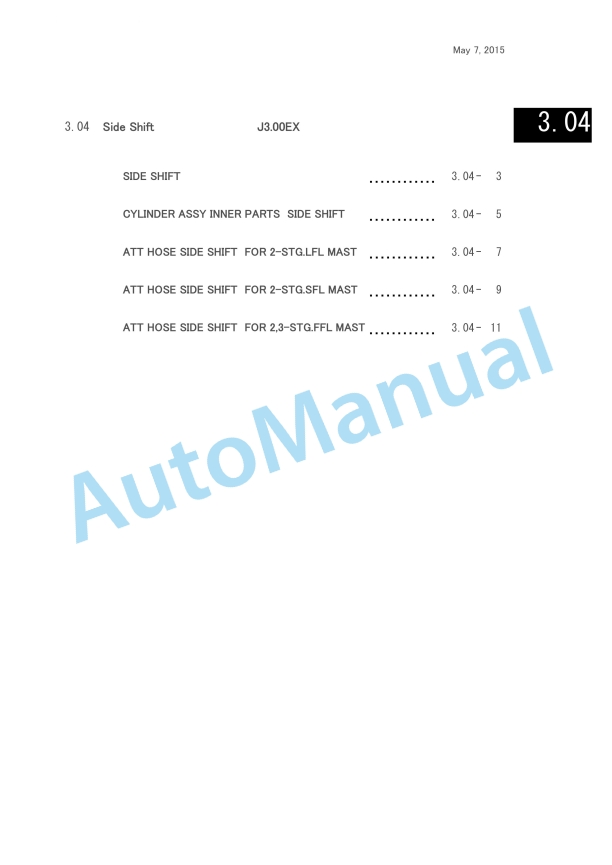 Hyster J1.50-3.00EX (B881)(B882) Mast Parts Manual-4
