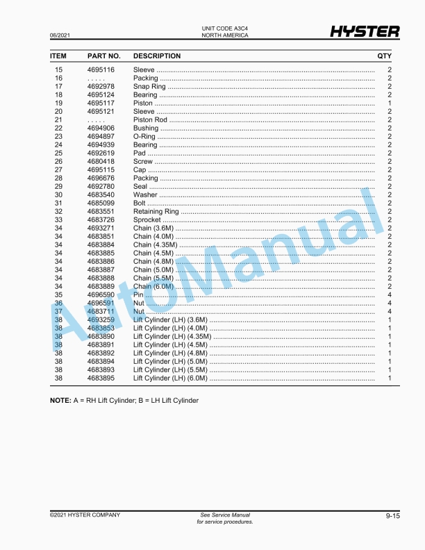 Hyster J1.5UT, J1.8UT, J2.0UT, J2.5UT, J3.0UT, J3.5UT (A3C4) Parts Manual 4 Hyster J1.5UT, J1.8UT, J2.0UT, J2.5UT, J3.0UT, J3.5UT (A3C4) Parts Manual - Image 4