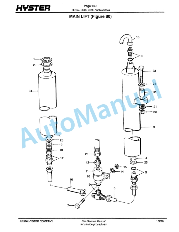 Hyster J25-35B, J30BS (B160) Electric Parts Manual 5 Hyster J25-35B, J30BS (B160) Electric Parts Manual-5