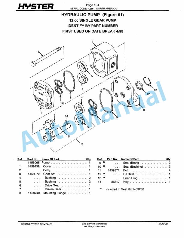 Hyster J40-50-60-65XM (A216) Electric Parts Manual-2