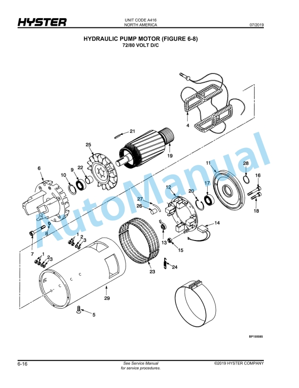 Hyster J40-65Z (A416) Parts Manual 2 Hyster J40-65Z (A416) Parts Manual - Image 2
