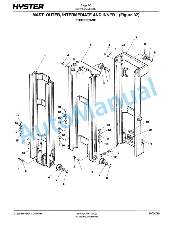 Hyster N30FR (A217) Electric Parts Manual 3 Hyster N30FR (A217) Electric Parts Manual-3