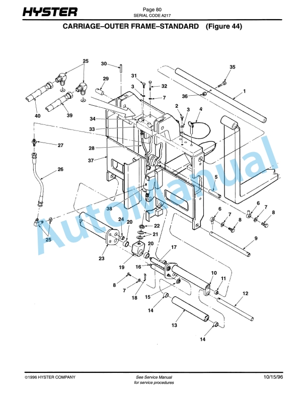 Hyster N30FR (A217) Electric Parts Manual 5 Hyster N30FR (A217) Electric Parts Manual-5