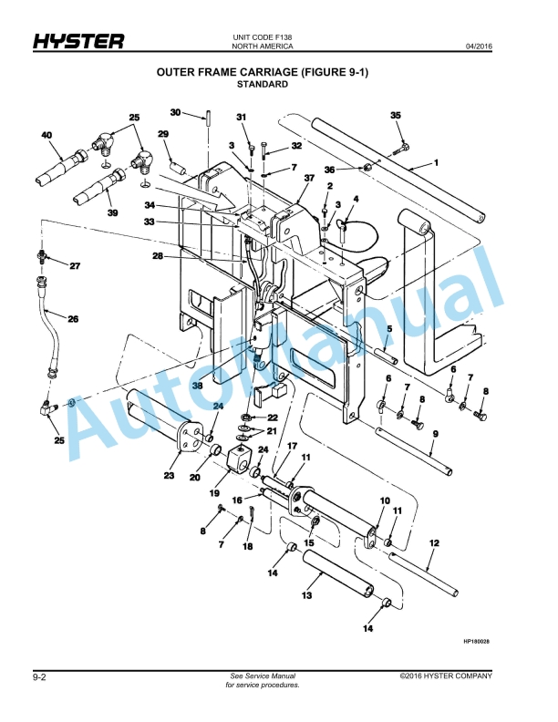 Hyster N30XMDR2, N45XMR2 (F138) Electric Parts Manual 4 Hyster N30XMDR2, N45XMR2 (F138) Electric Parts Manual - Image 4