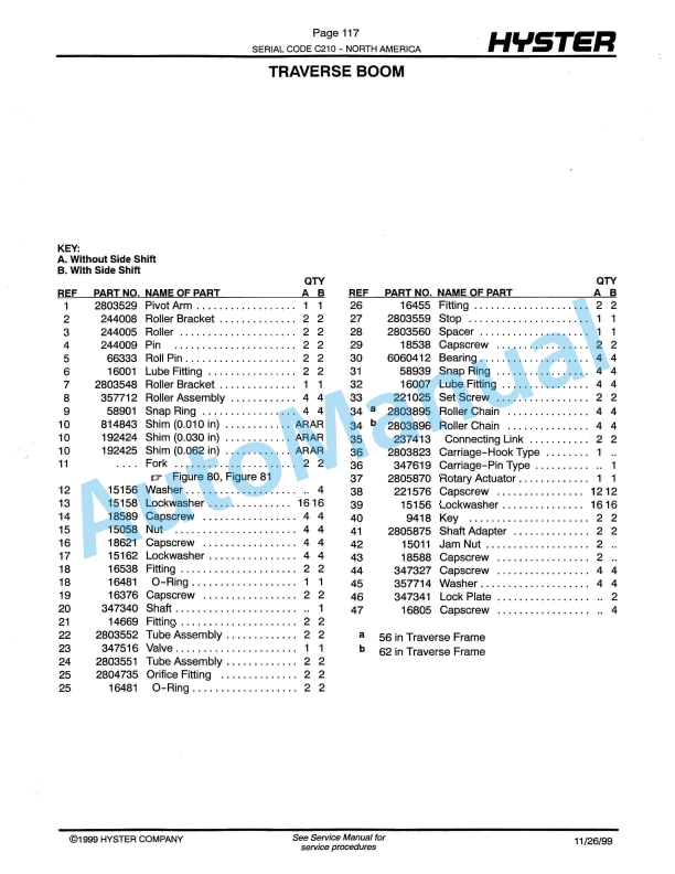 Hyster N30XMH (C210) Electric Parts Manual-3