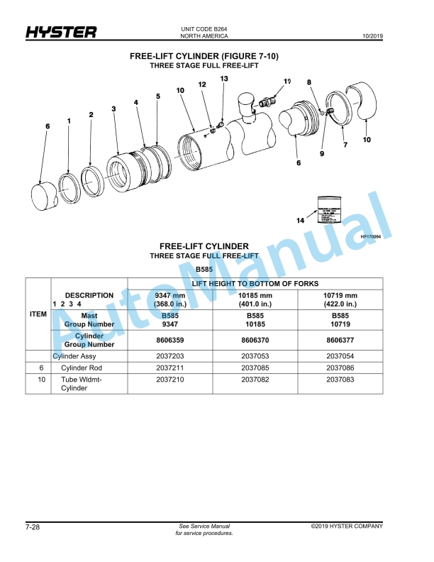 Hyster N30XMXDR3, N45XMXR3 (B264) Electric Parts Manual 3 Hyster N30XMXDR3, N45XMXR3 (B264) Electric Parts Manual - Image 3