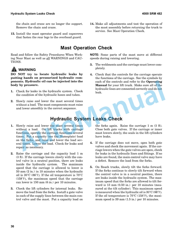 Hyster N50FA to V30ZMD Mast Maintenance And Repair 4 Hyster N50FA to V30ZMD Mast Maintenance And Repair - Image 4