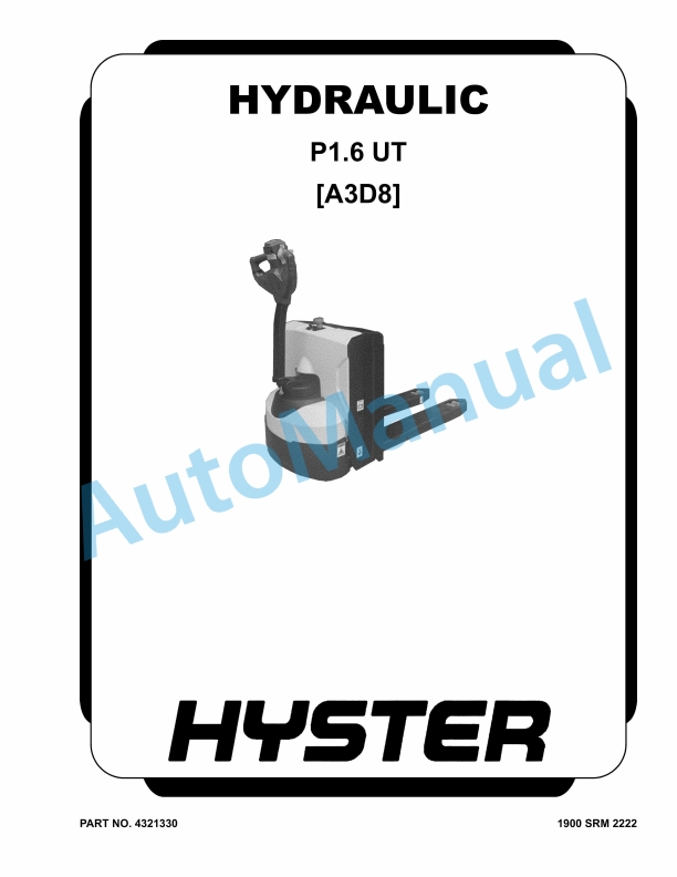 Hyster P1.6 UT Frame And Main Components Service Manual 5 Hyster P1.6 UT Frame And Main Components Service Manual - Image 5