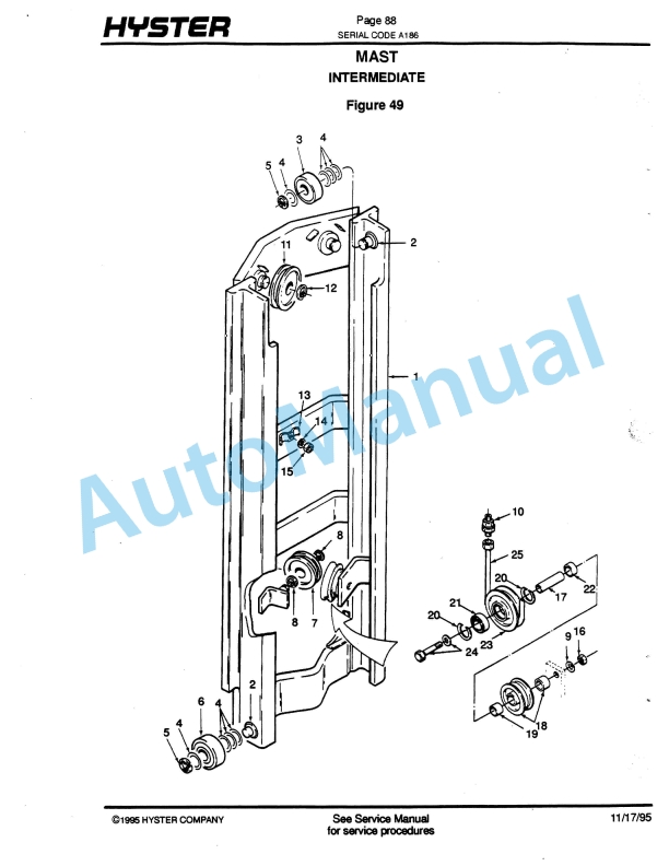 Hyster R30CH (A186) Rack Loader Parts Manual-3