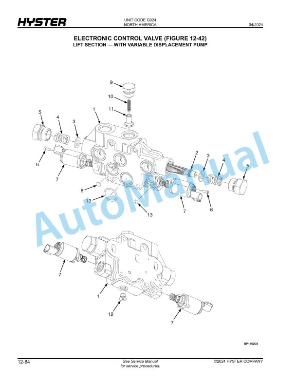 Hyster S135FT, S155FT (G024) Parts Manual 5 Hyster S135FT, S155FT (G024) Parts Manual - Image 5