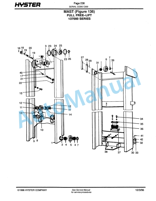 Hyster S30C, S40C, S50C (C002) Spacesaver Parts Manual 3 Hyster S30C, S40C, S50C (C002) Spacesaver Parts Manual-3