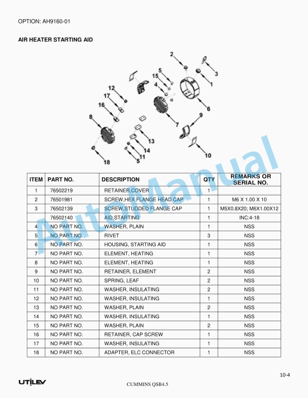 Utilev 8T-10T Internal Combustion Counterbalanced Forklift Truck Parts Catalog 4 Utilev 8T-10T Internal Combustion Counterbalanced Forklift Truck Parts Catalog - Image 4