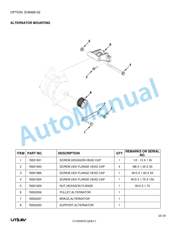 Utilev 8T-10T Internal Combustion Counterbalanced Forklift Truck Parts Catalog 5 Utilev 8T-10T Internal Combustion Counterbalanced Forklift Truck Parts Catalog - Image 5