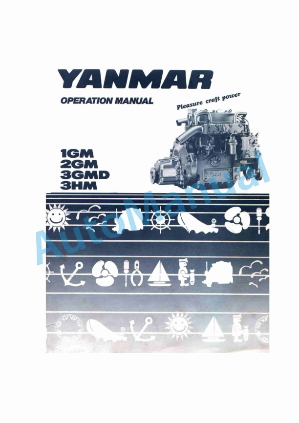 Yanmar 1GM, 2GM, 3GMD, 3HM Engine Operation Manual