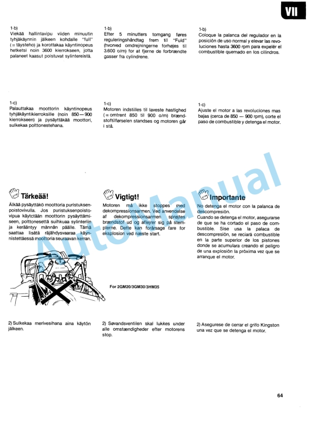 Yanmar 1GM10, 2GM20(F), 3GM30(F), 3HM35(F) Engine Operation Manual 2 Yanmar 1GM10, 2GM20(F), 3GM30(F), 3HM35(F) Engine Operation Manual - Image 2