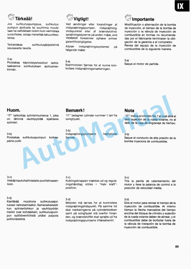 Yanmar 1GM10, 2GM20(F), 3GM30(F), 3HM35(F) Engine Operation Manual 3 Yanmar 1GM10, 2GM20(F), 3GM30(F), 3HM35(F) Engine Operation Manual - Image 3