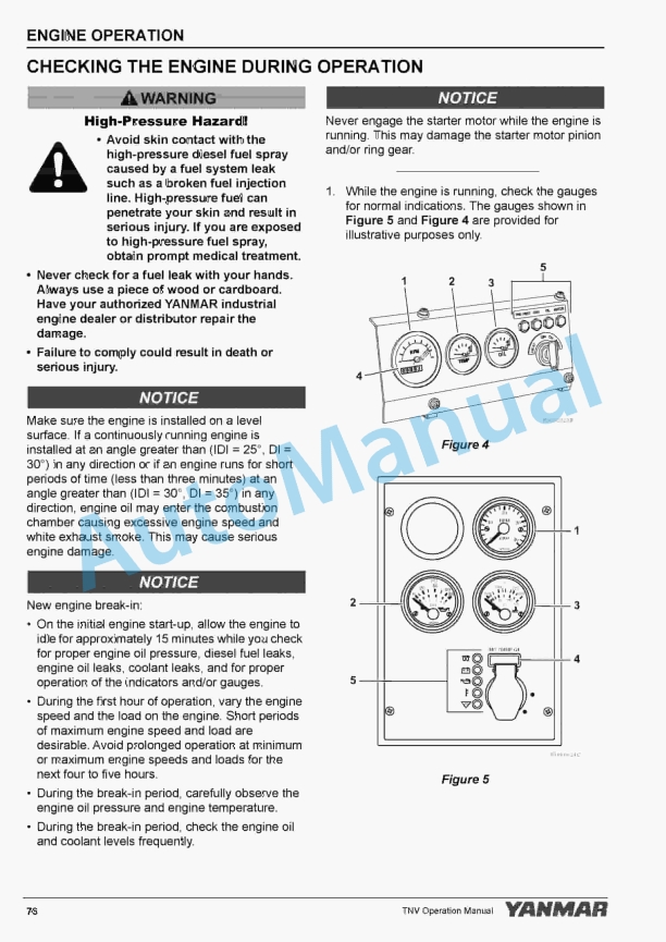 Alternative view of Yanmar 2TNV70 to 4TNV106T Industrial Engines Operation Manual 0ATNV-EN0019