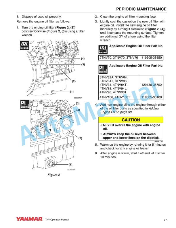 Yanmar 2TNV70 to 4TNV106T Operation Manual-3