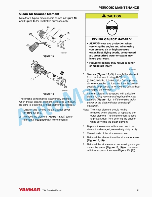 Yanmar 2TNV70 to 4TNV106T Operator Manual 0ATNV-G00100-4