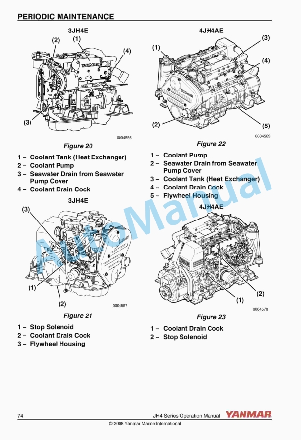 Alternative view of Yanmar 3JH4E, 4JH4AE, 4JH4-TE, 4JH4-HTE Operation Manual 0AJH4-G00103