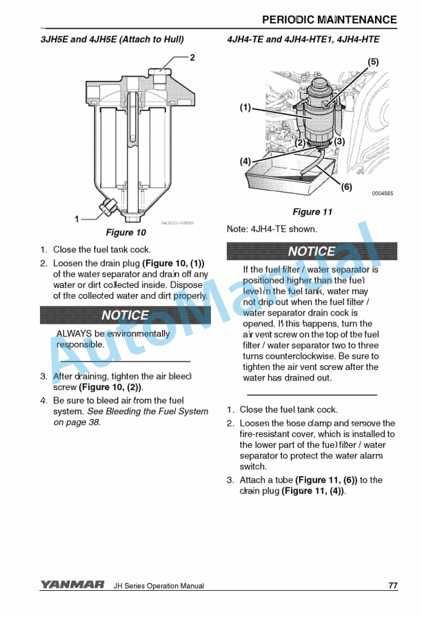 Alternative view of Yanmar 3JH5E, 4JH5E, 4JH4-TE, 4JH4-HTE Marine Engine Operation Manual