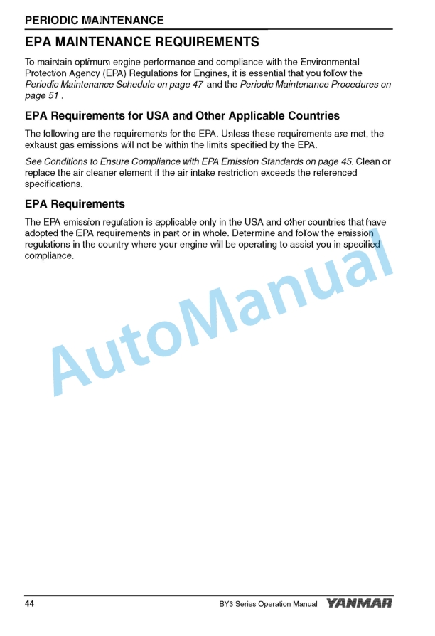 Alternative view of Yanmar 4BY3-150, 4BY3-150Z, 4BY3-180, 4BY3-180Z, 6BY3-220, 6BY3-220Z, 6BY3-260, 6BY3-260Z Marine Engine Operation Manual