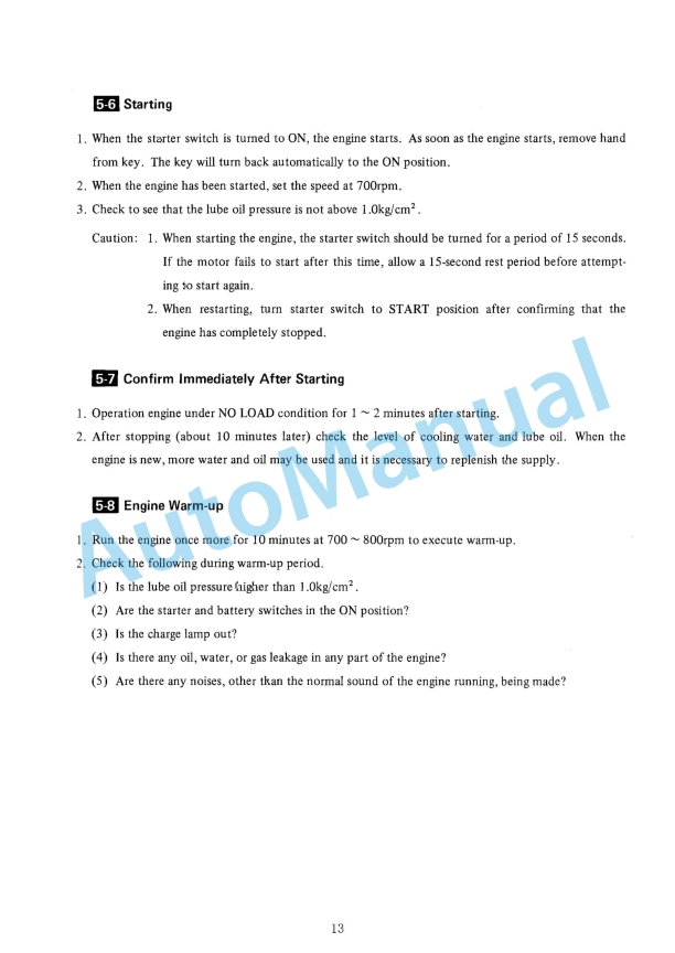 Alternative view of Yanmar 4CHL-N, 4CHL-TN, 6CHL-N, 6CHL-TN, 6CHL-HTN Marine Auxiliary Engine Operation Manual