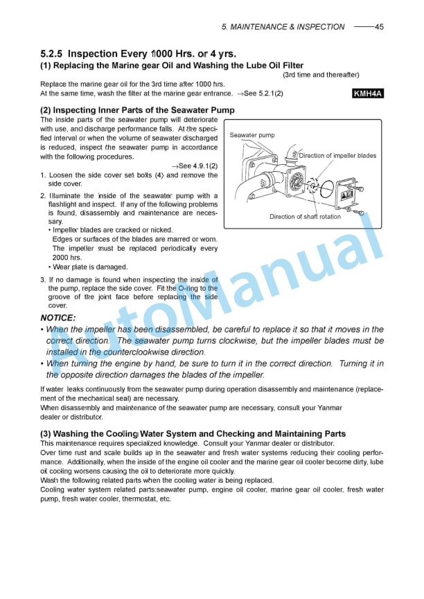 Yanmar 4JH3-TE, 4JH3-TCE, 4JH3-HTE, 4JH3-DTE Marine Diesel Engine Operation Manual 4 Yanmar 4JH3-TE, 4JH3-TCE, 4JH3-HTE, 4JH3-DTE Marine Diesel Engine Operation Manual - Image 4