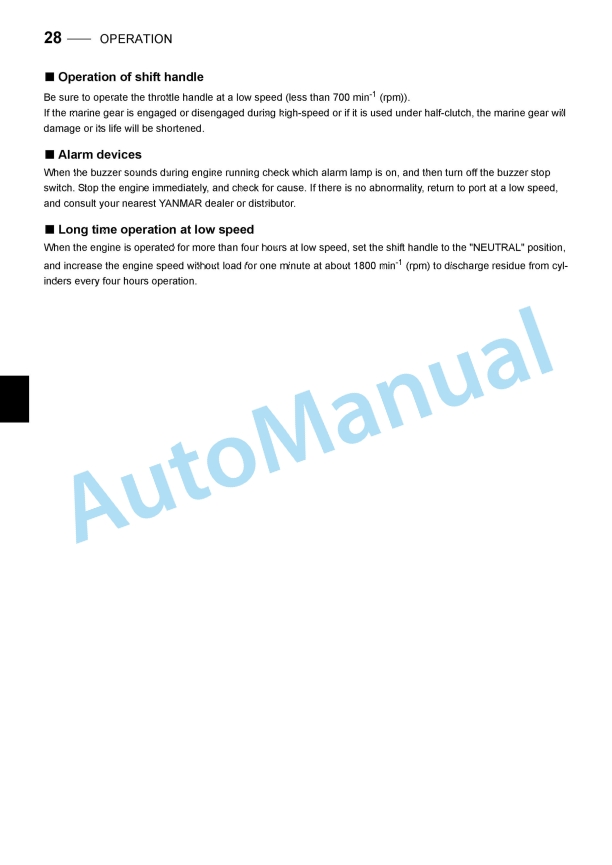Yanmar 6CH-WDTE, 6CH-WUTE Marine Propulsion Engine Operation Manual 2 Yanmar 6CH-WDTE, 6CH-WUTE Marine Propulsion Engine Operation Manual - Image 2