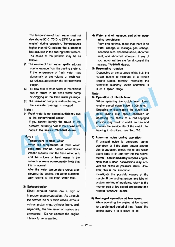 Yanmar 6CX(M)-ETE Marine Diesel Engine Operation Manual 2 Yanmar 6CX(M)-ETE Marine Diesel Engine Operation Manual - Image 2