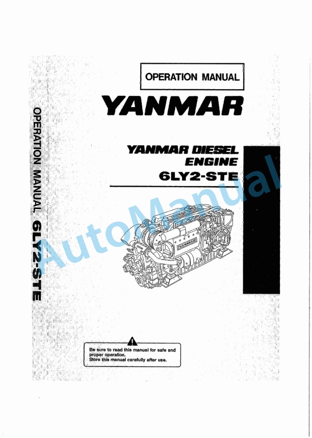 Yanmar 6LY2-STE Diesel Engine Operation Manual 1 Yanmar 6LY2-STE Diesel Engine Operation Manual
