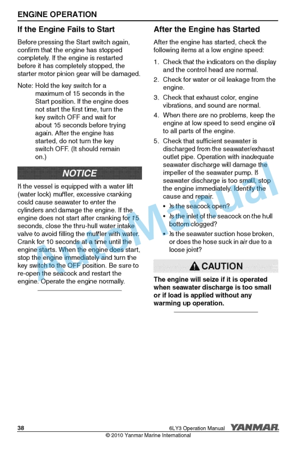 Yanmar 6LY3-ETA, 6LY3-STA, 6LY3-STB Marine Engine Operation Manual 2 Yanmar 6LY3-ETA, 6LY3-STA, 6LY3-STB Marine Engine Operation Manual - Image 2
