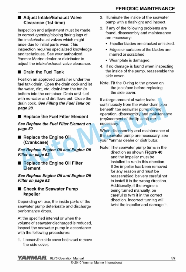 Yanmar 6LY3-ETA, 6LY3-STA, 6LY3-STB Marine Engine Operation Manual 4 Yanmar 6LY3-ETA, 6LY3-STA, 6LY3-STB Marine Engine Operation Manual - Image 4