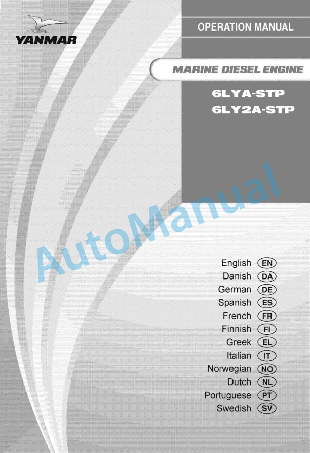 Yanmar 6LYA-STP, 6LY2A-STP Marine Diesel Engine Operation Manual 1 Yanmar 6LYA-STP, 6LY2A-STP Marine Diesel Engine Operation Manual