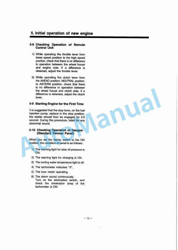 Yanmar 6LY(M)-UTE, 6LY(M)-UTEHD, 6LY(M)-STE Diesel Engine Operation Manual 2 Yanmar 6LY(M)-UTE, 6LY(M)-UTEHD, 6LY(M)-STE Diesel Engine Operation Manual-2