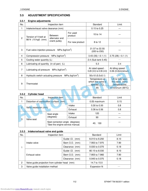 Yanmar EF-494T Diesel Tractor Technical Manual 2 Yanmar EF-494T Diesel Tractor Technical Manual-2