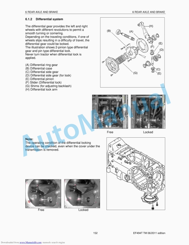 Yanmar EF-494T Diesel Tractor Technical Manual 3 Yanmar EF-494T Diesel Tractor Technical Manual-3