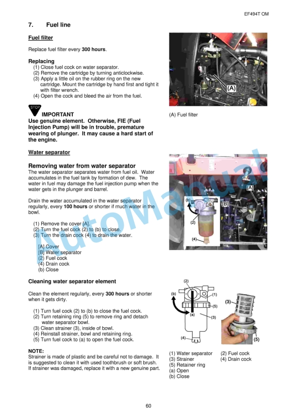 Yanmar EF494T Diesel Tractor Operator Manual 5 Yanmar EF494T Diesel Tractor Operator Manual-5